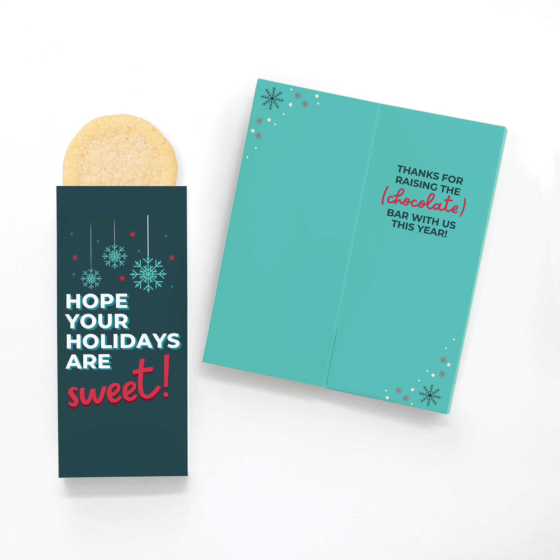 One Color Foil-Stamped Stock Holiday Sentiment Sweeter Cards with Sugar Cookies 2