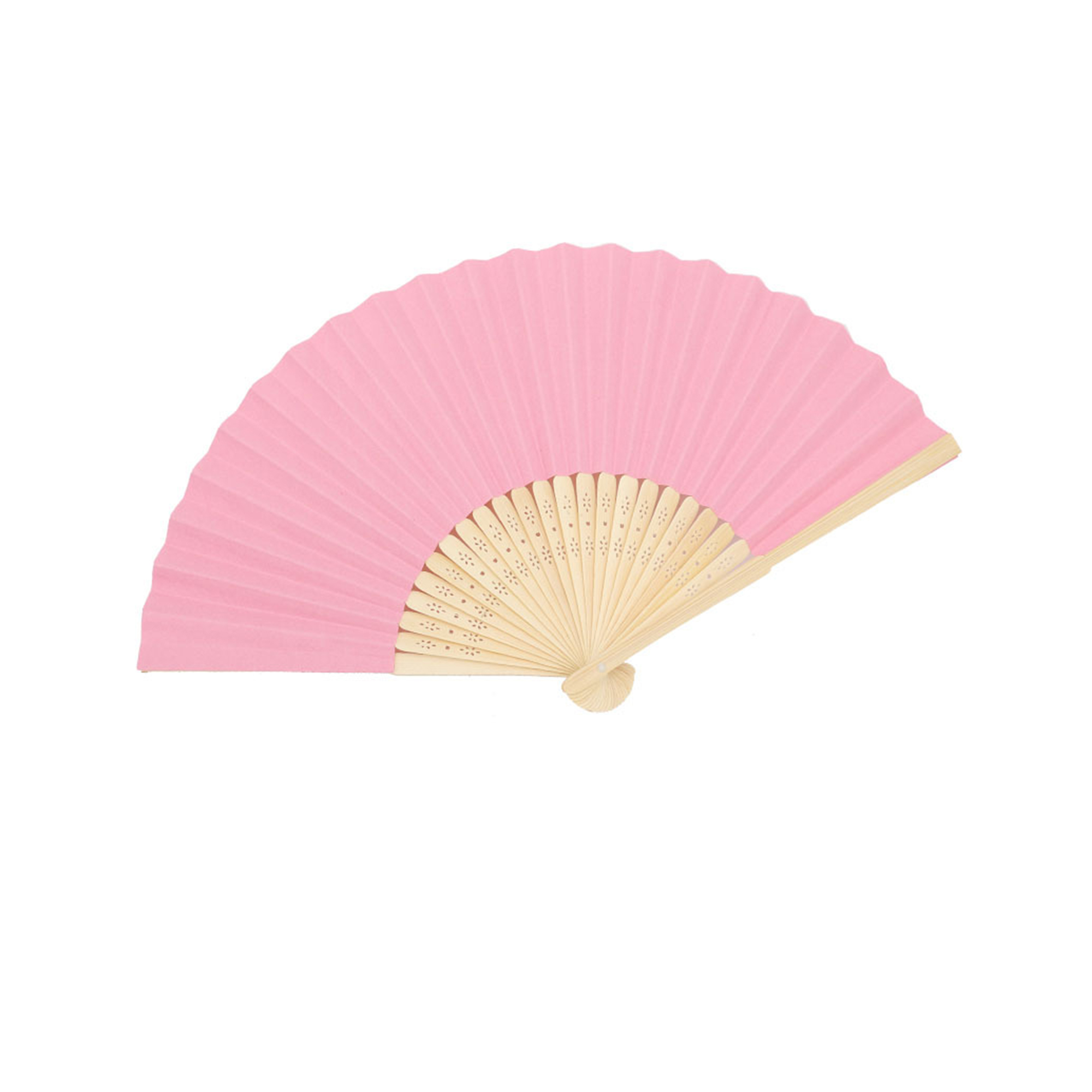 Bamboo Frame Paper Folding Fan Full Color Center Print 16