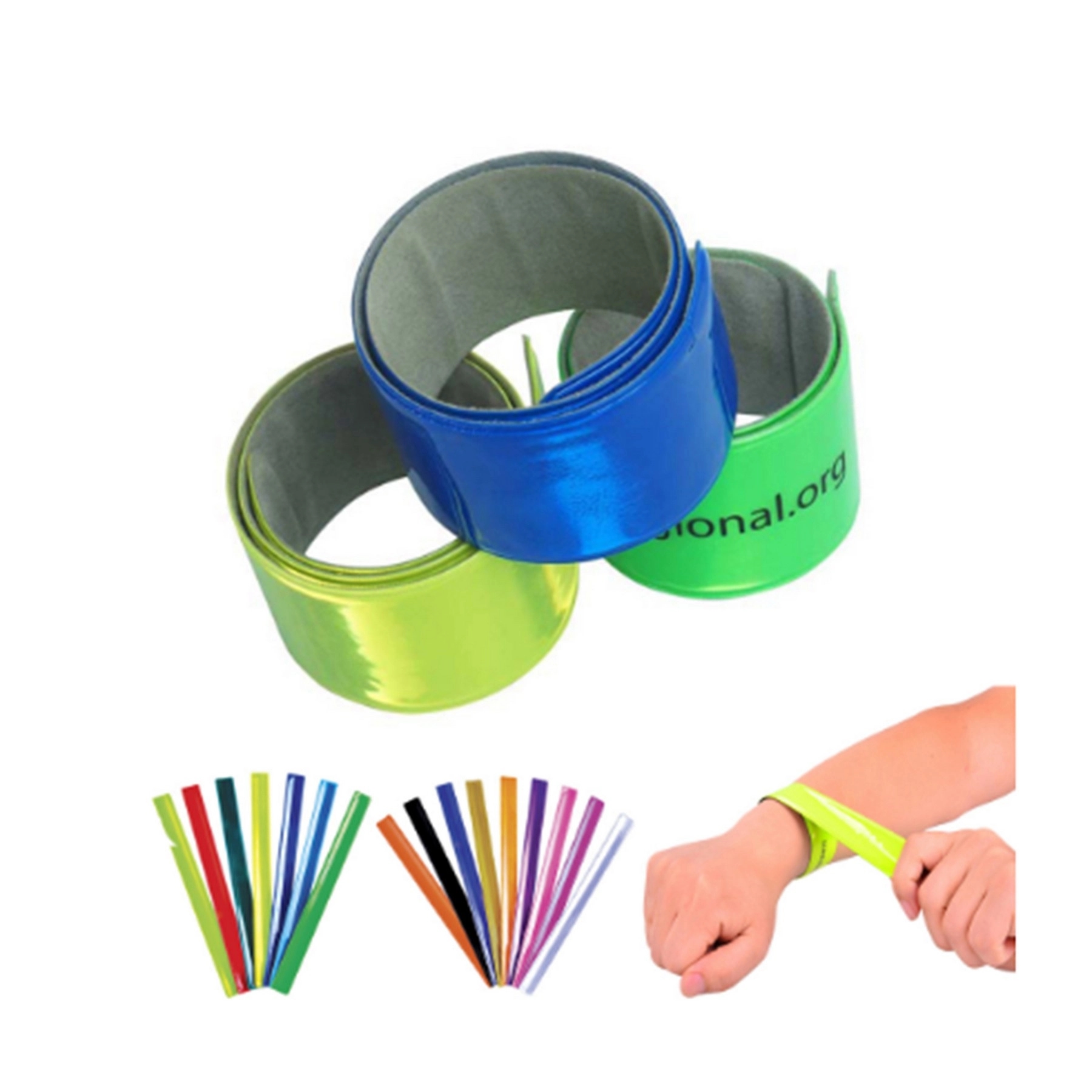 Fluorescent Slap bands Reflector Strap For Night Cycling 2