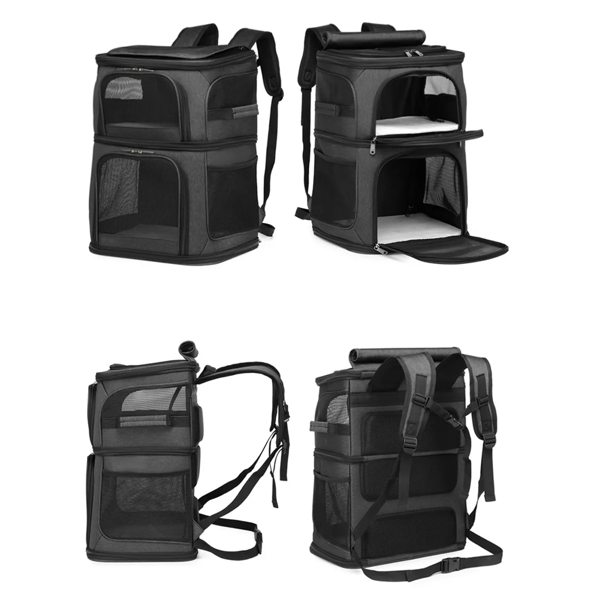 Outdoor Ventilated Double-Compartment Pet Carrier Backpack 9