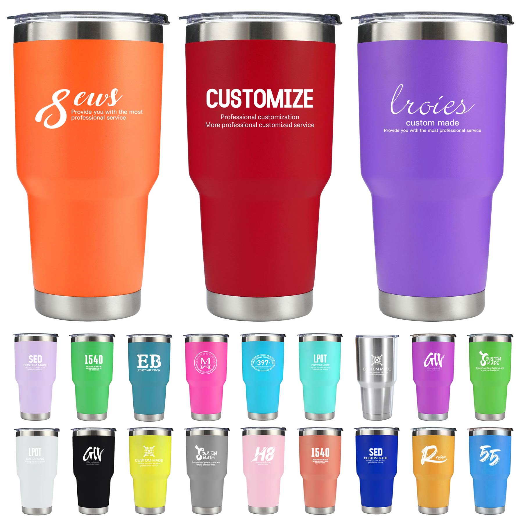 30oz Double Wall Vacuum Insulated Coffee Cup 2