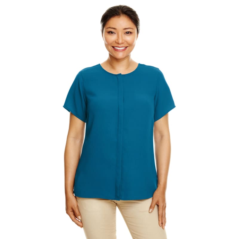 Devon & Jones Ladies' Perfect Fit™ Short-Sleeve Crepe Blouse 18