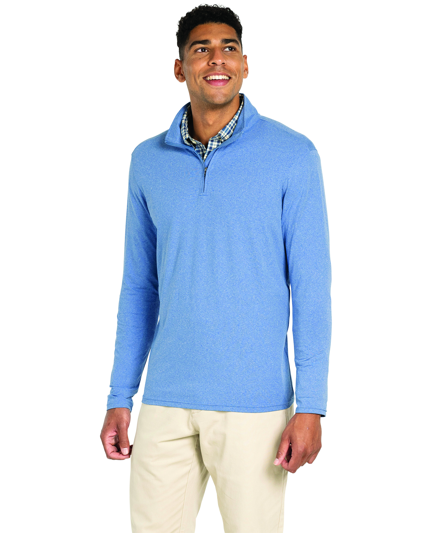 Men's Heathered Eco-Logic Stretch Quarter Zip, custom hoodie or sweatshirt with logo imprint 50