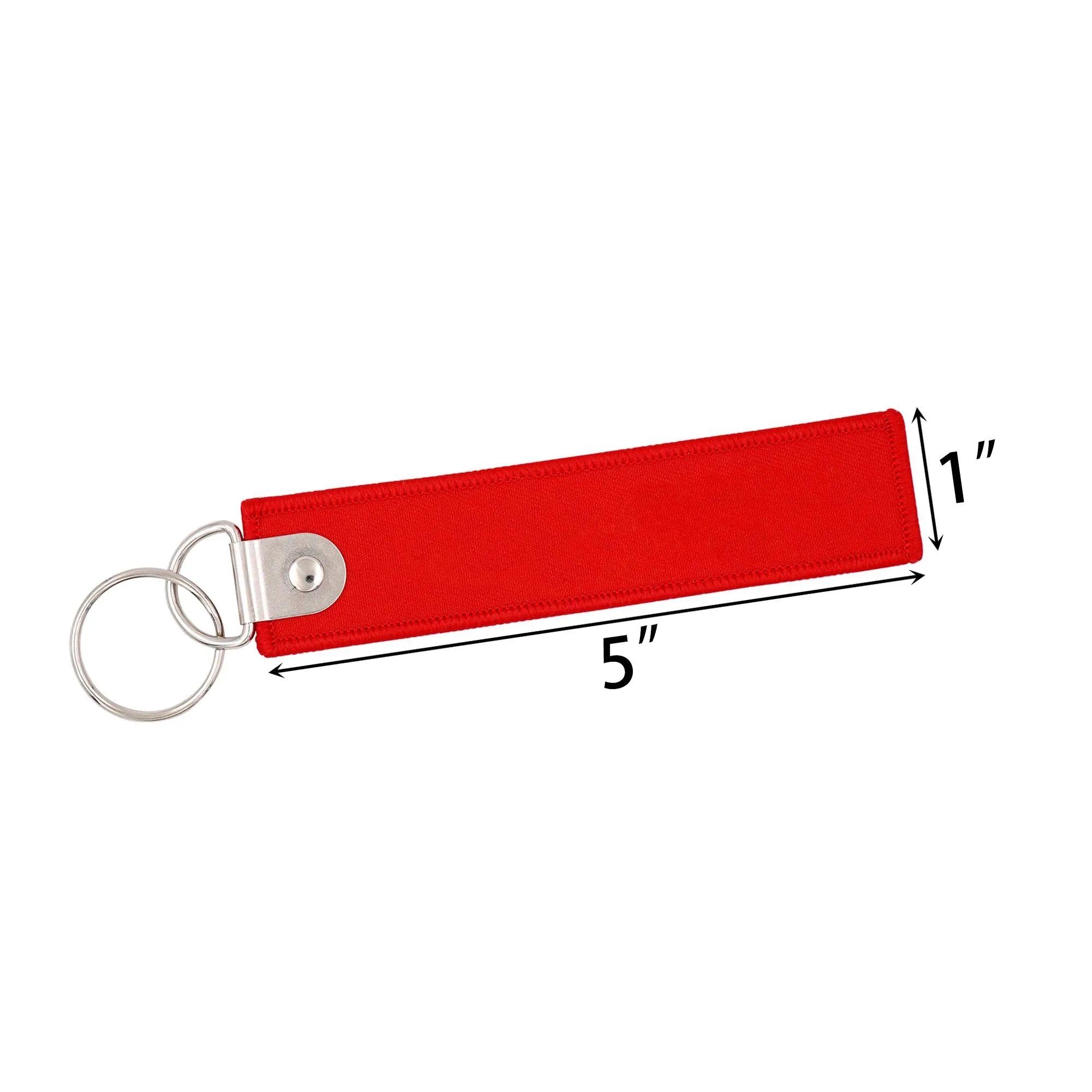 MOQ500 Embroidery Woven Strip Keychain 1