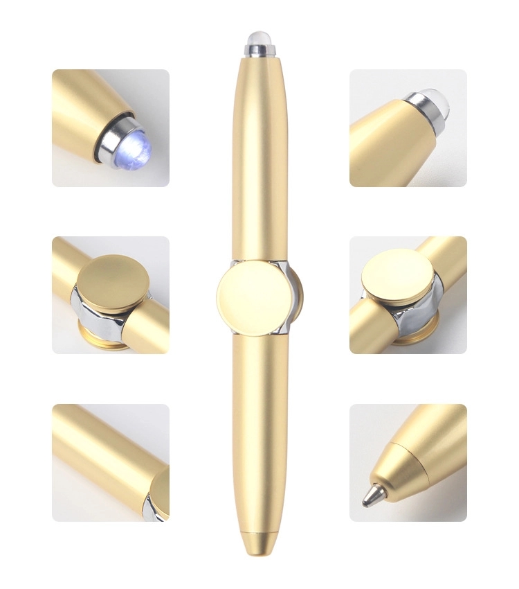 Hand Fidget Metal Pen with Flashlight 3