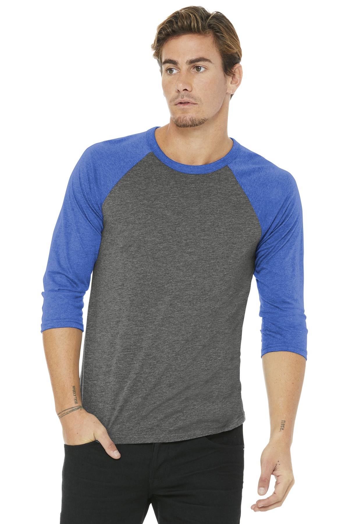 BELLA+CANVAS Unisex 3/4-Sleeve Baseball Tee. BC3200 113