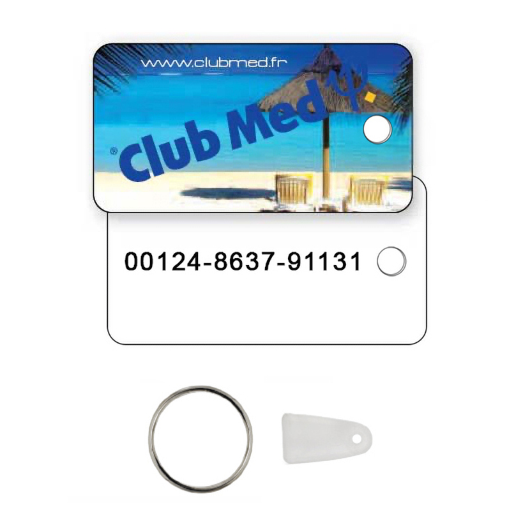 Plastic Key Tag .030 Thermal Laminated PVC (1.125" x 2.125") Full Colour
