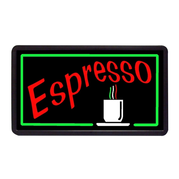 Espresso 13" x 24" Simulated Neon Sign