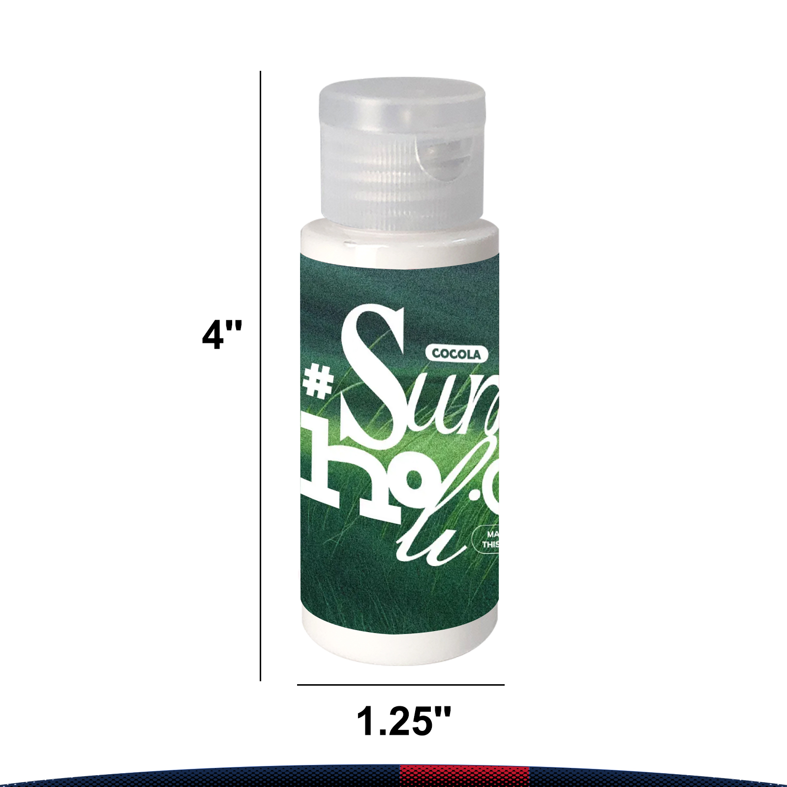 2 oz. Brage Clear Cylinder Bottle Flip Top SPF 30 Sunscreen 2