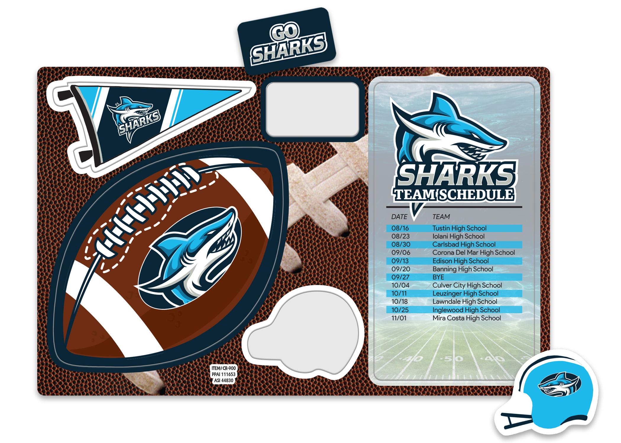 Repositionable Football Spirit Card 2