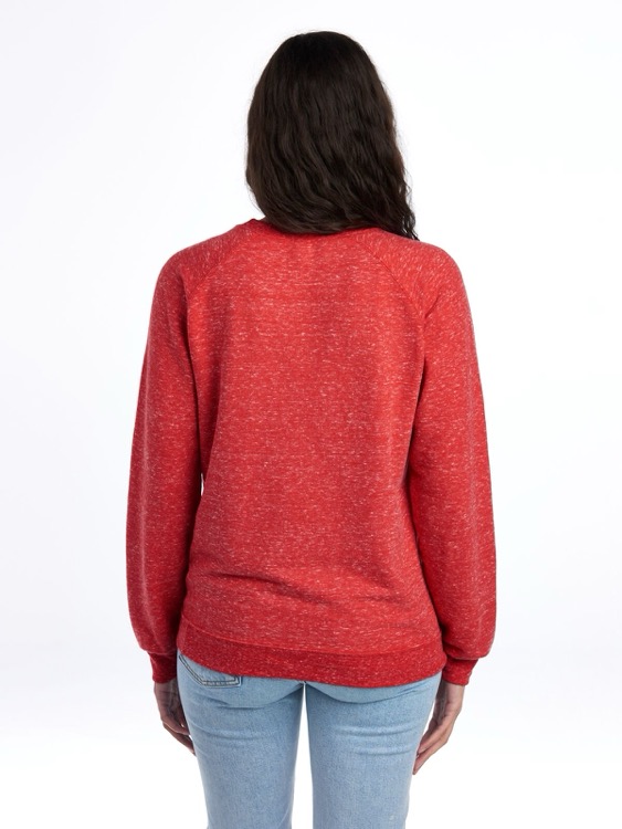 JERZEES Snow Heather Ring-Spun Unisex Raglan Crew 15