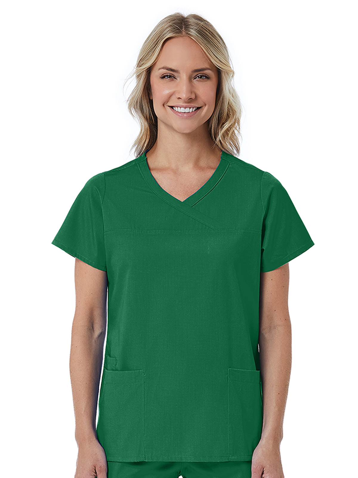 Maevn - Red Panda - Women's Three-Pocket Curved Mock Wrap Top 17