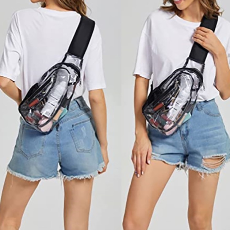 Clear Sling Bag Stadium Approved Transparent Casual Chest Daypack 9