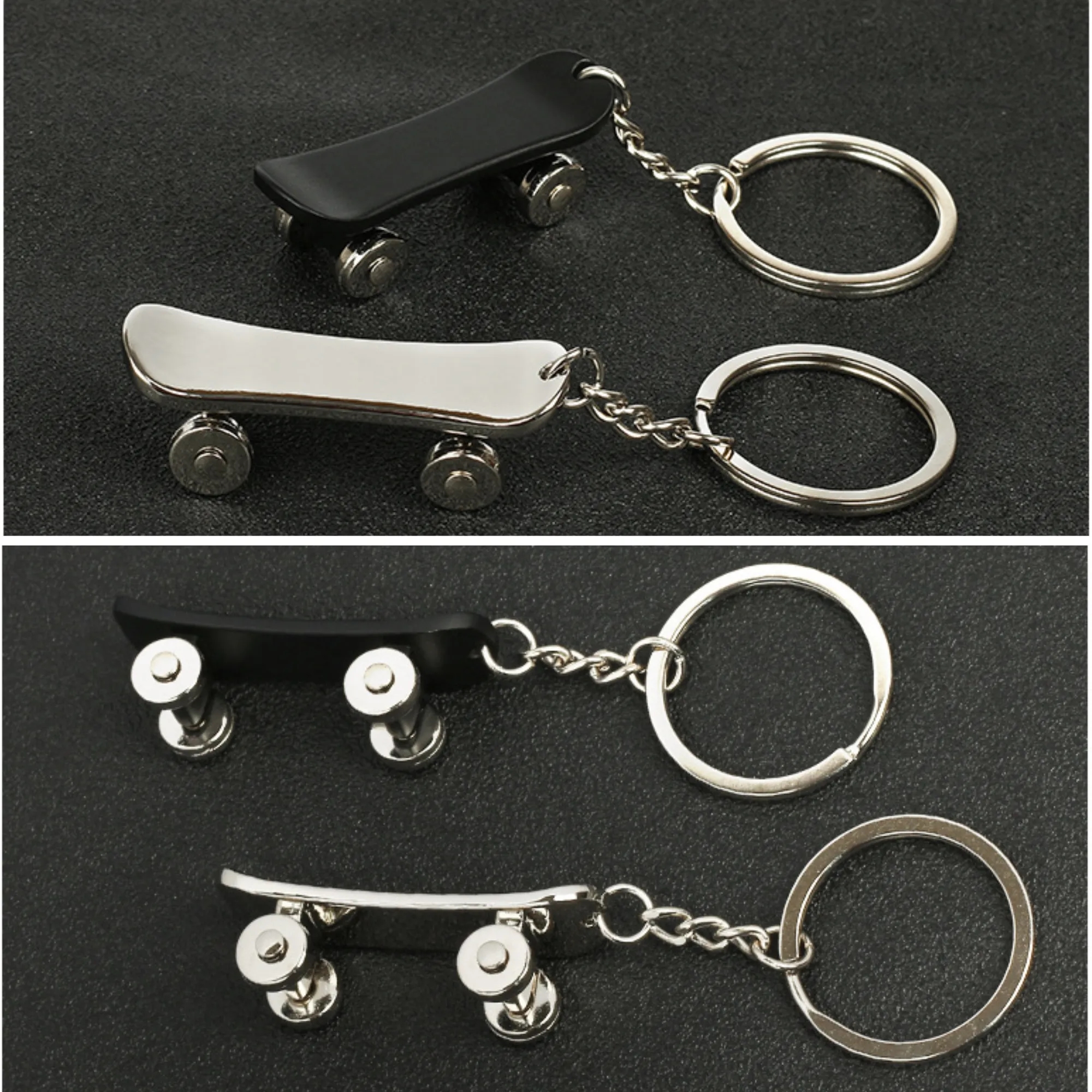 Skateboard Shape Keychains Metal Key Holder 2