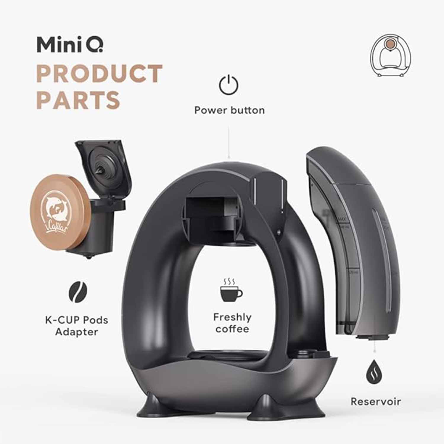 Kitchen Office Automatic Mini Drip Coffee Brewer 3