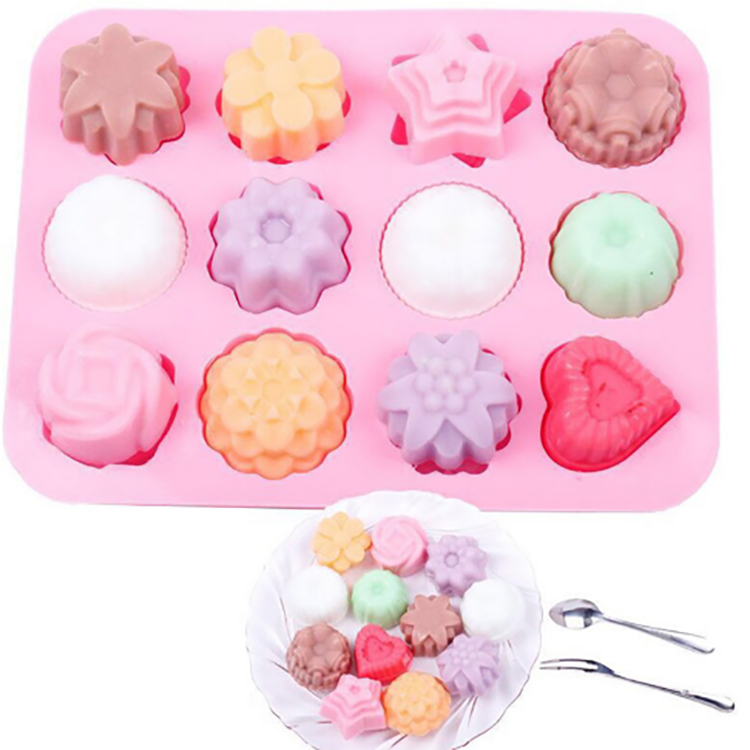 12 Grid Handmade Soap Mold Silicone Cake 6