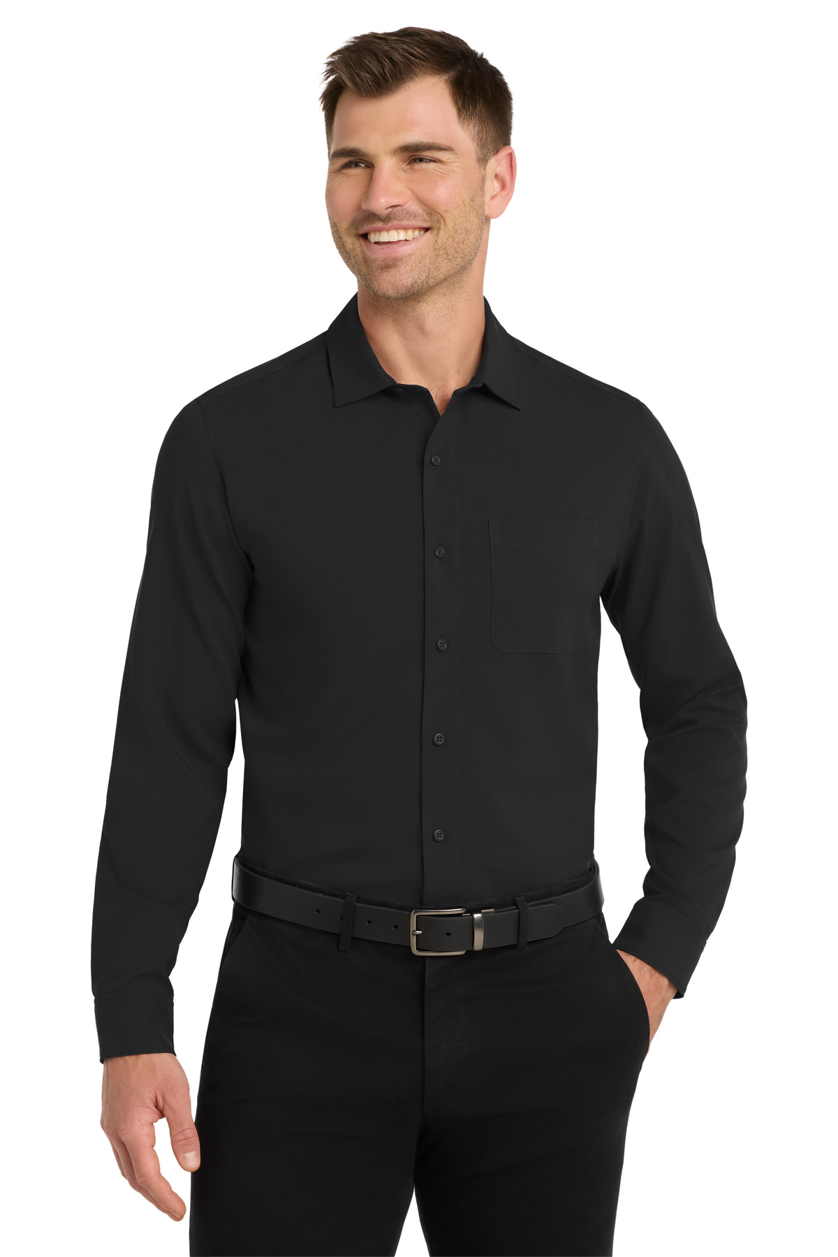 Port Authority Long Sleeve Performance Staff Shirt W401 3