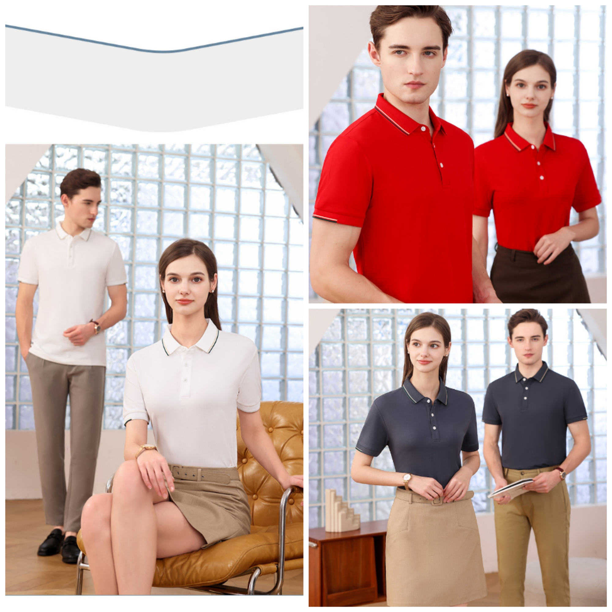 Unisex Short Sleeve Polo Shirts 5