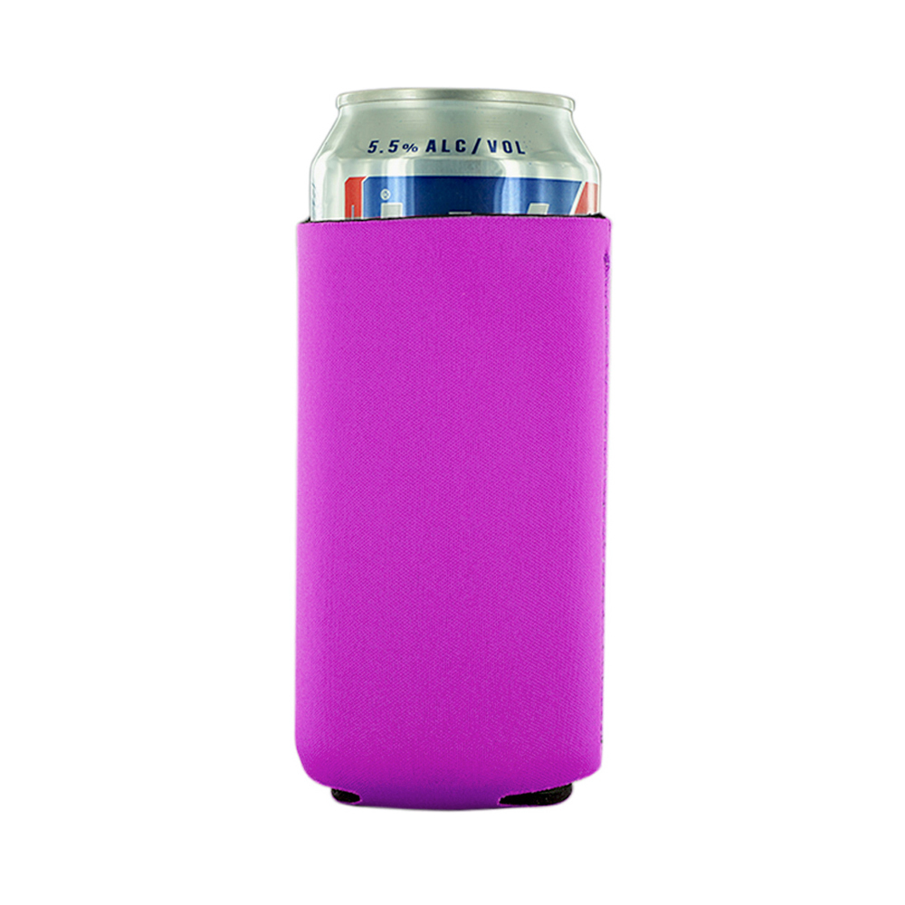 Tall Collapsible Neoprene Can Cooler With Pouch 6.29" X 3.54" 18