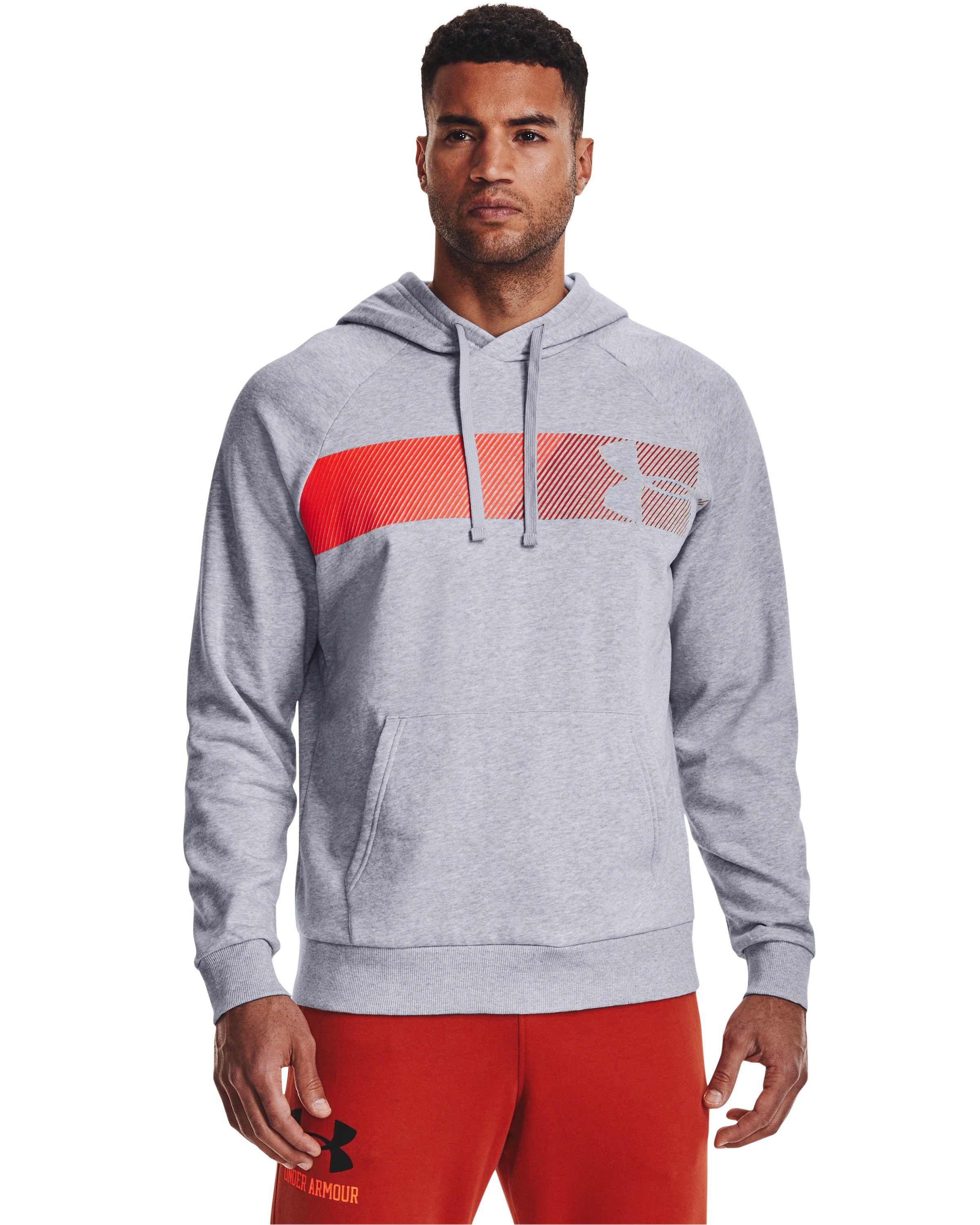 Men's UA Rival Fleece Graphic Hoodie, custom hoodie or sweatshirt with logo imprint 2