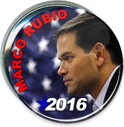 Marco Rubio 2016, Side Profile, Political Button