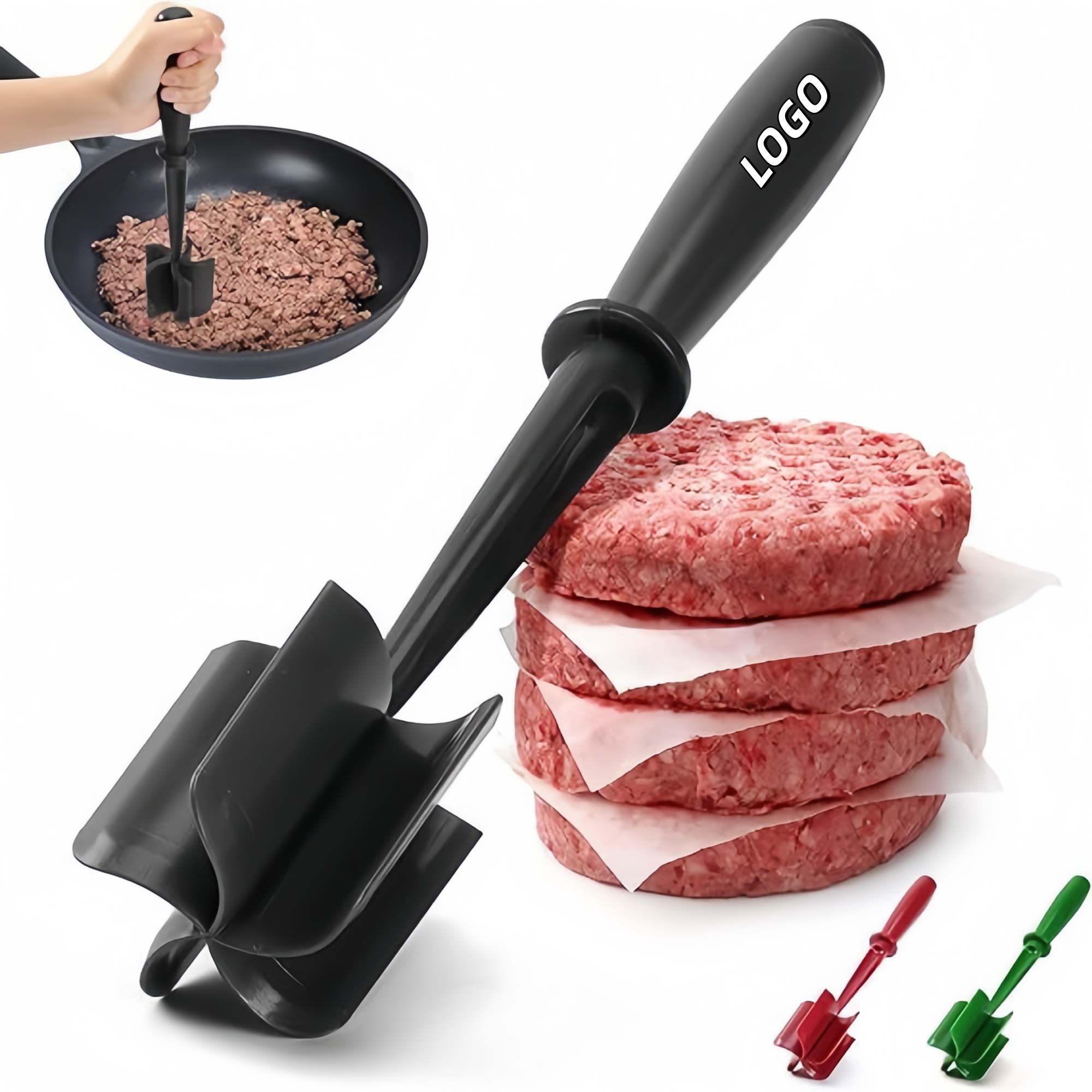 Cooking scraper, minced meat, mixing spatula
