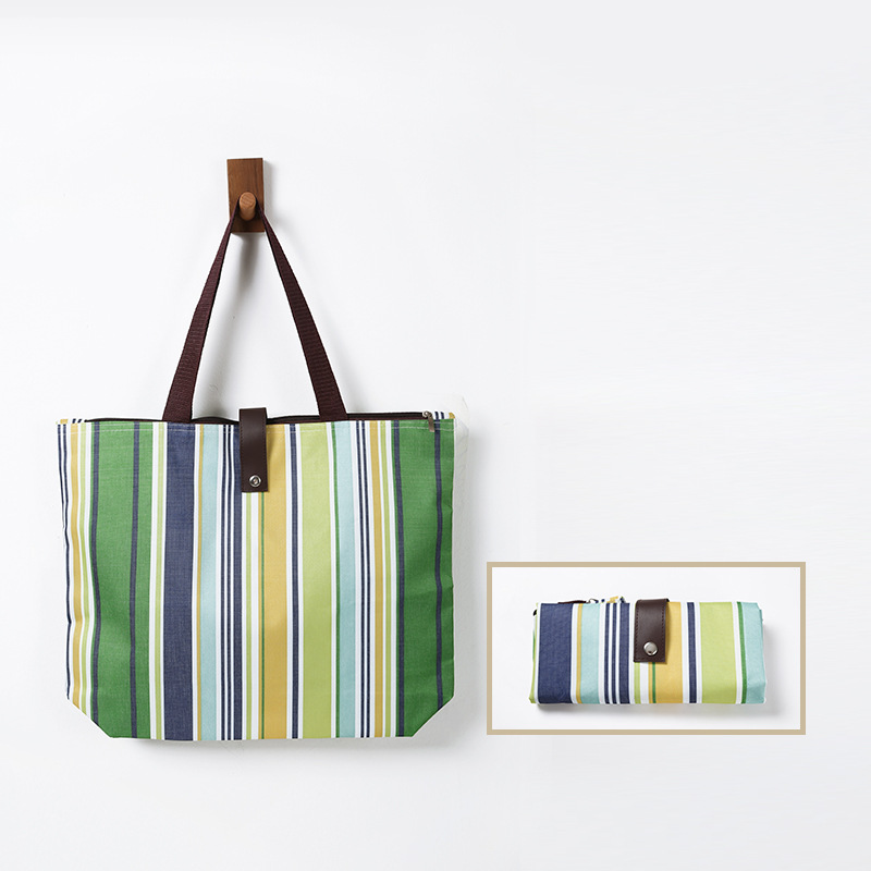 Large Capacity Waterproof Folding Oxford Cloth Shopping Bag / Button, custom tote bag with logo imprint 5