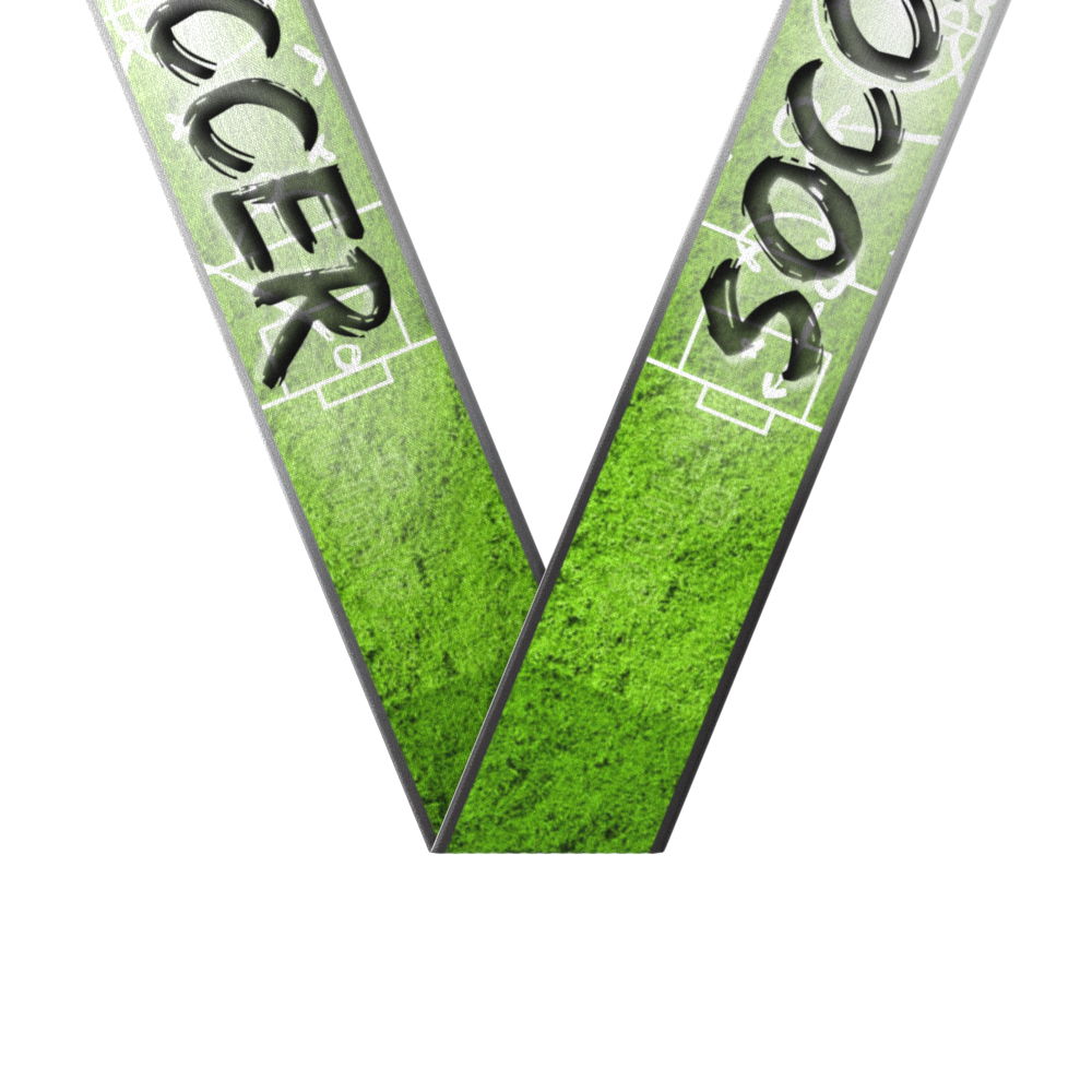 1-1/2" x 34" Sublimated Soccer Sewn Through Neckband 2
