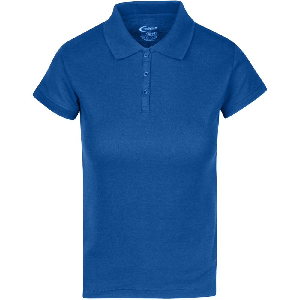 Juniors' Polo Uniform Shirts - Royal Blue Size XL 2