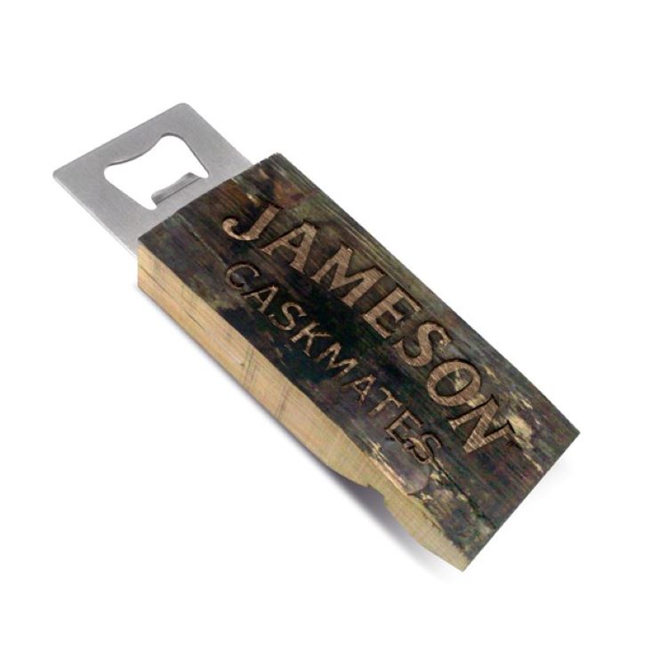 Reclaimed Wood Hand Held Bottle Opener 1