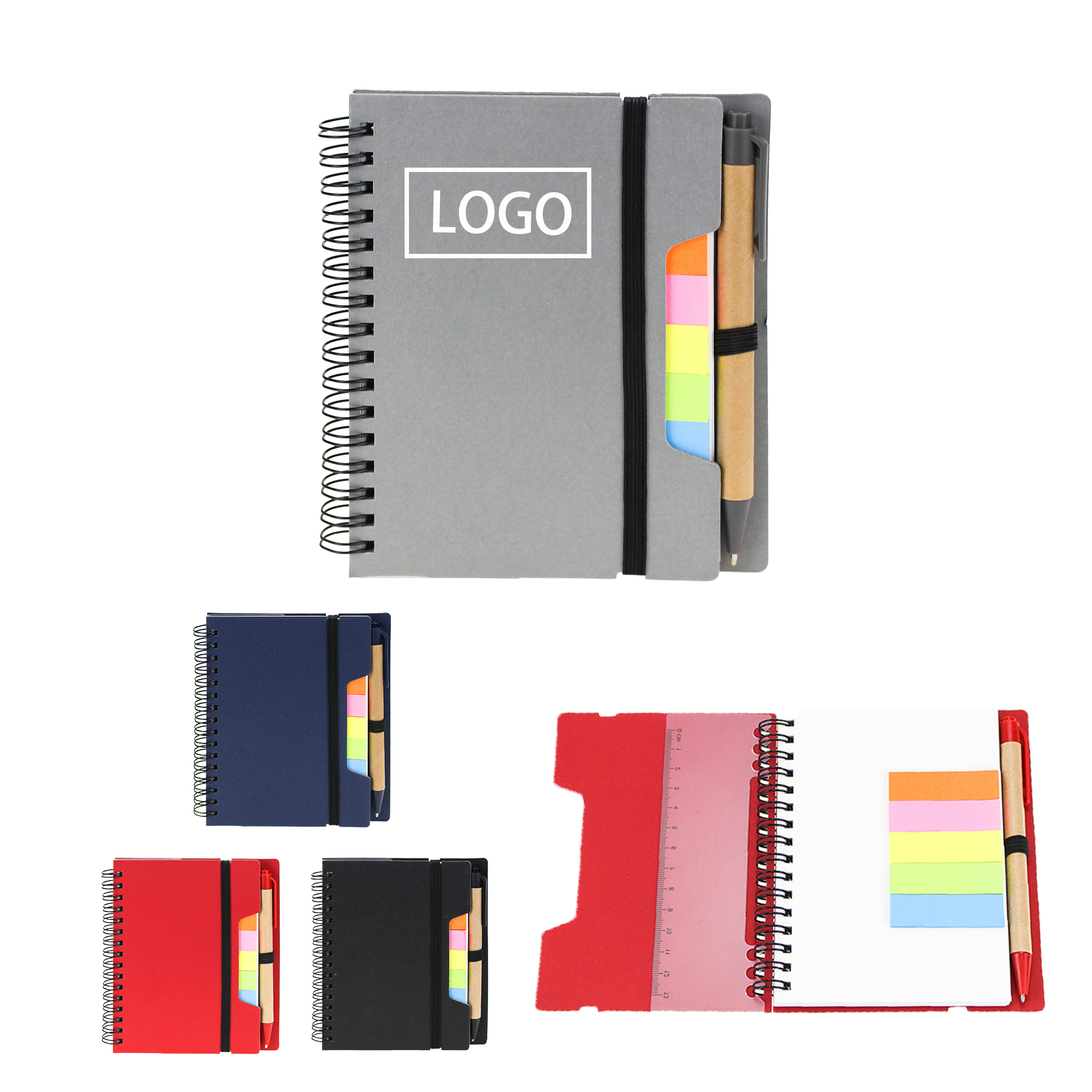 MOQ:50pcs Office Notepad With Pen Set 3