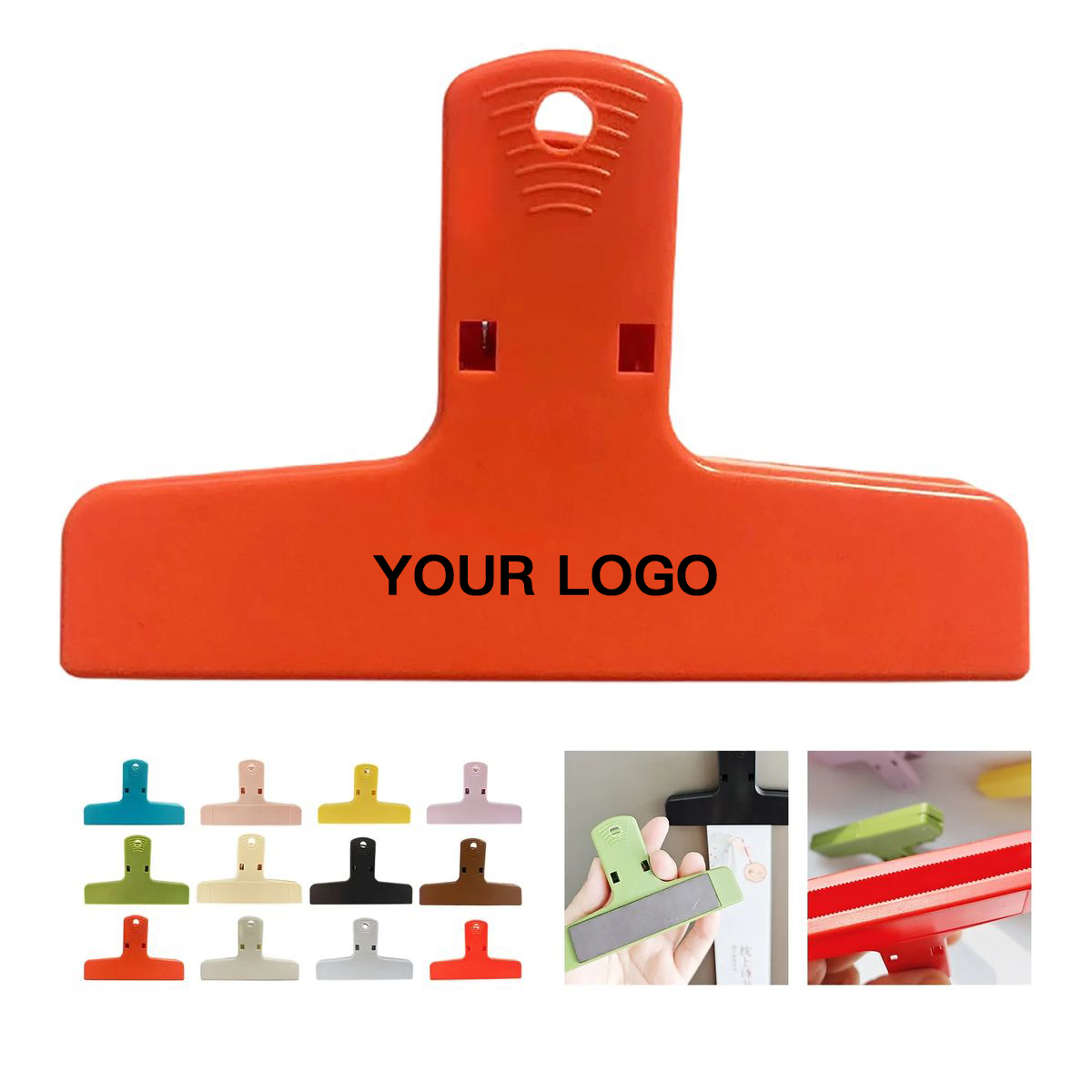 Plastic Bag Clip with Magnet Backing 4