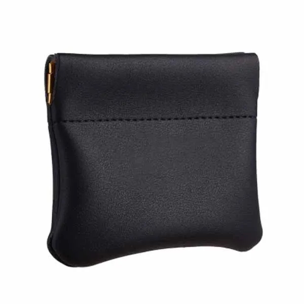 PU Snap Spring Earphone Pouch Storage Bag 7