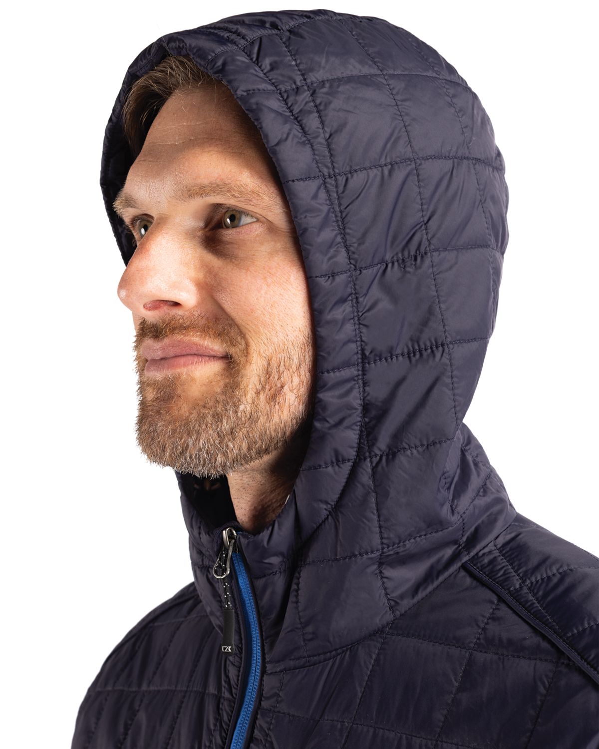 Cutter & Buck Rainier Recycled Insulated Puffer Mens Full Zip Hooded Jacket Jacket 41