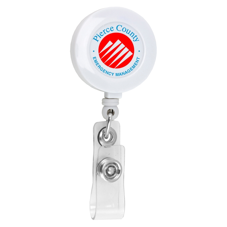 "Lorain VL" 30" Cord Round Retractable Badge Reel and Badge Holder with Metal Slip Clip Attachment 11