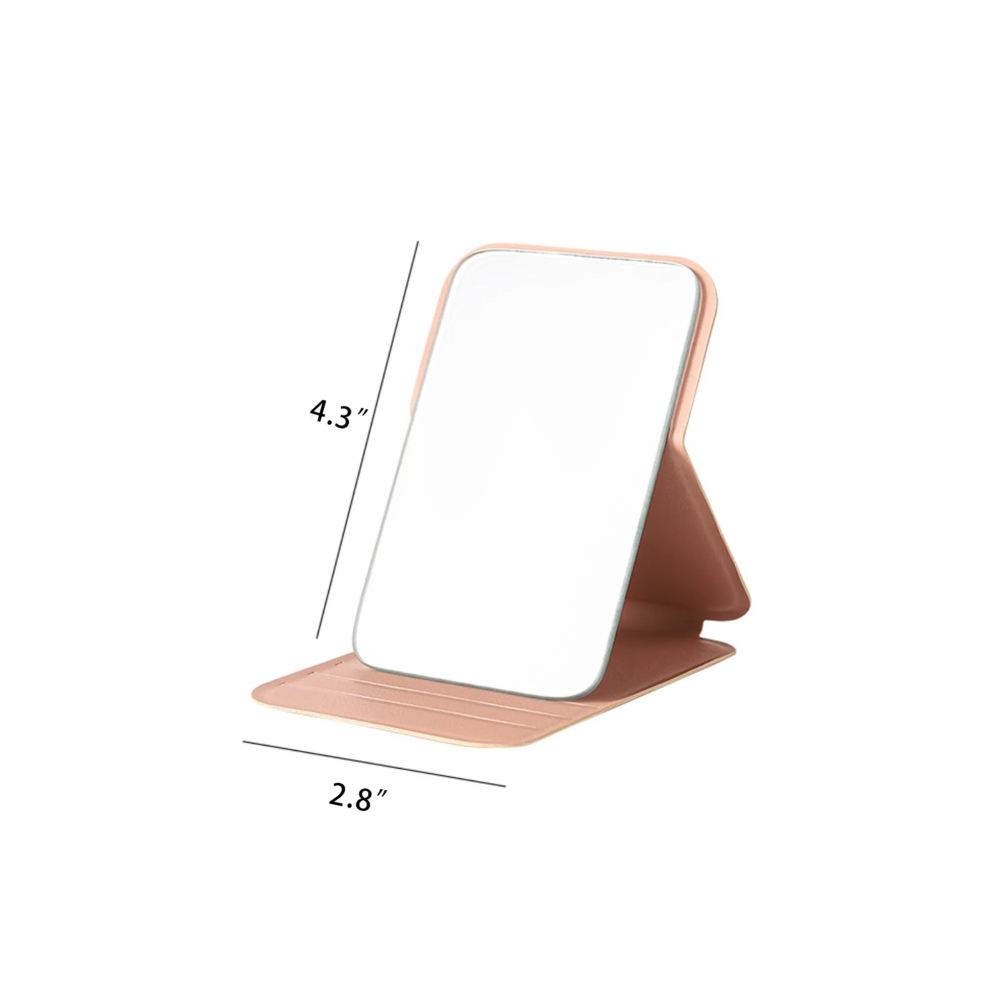 Stainless Steel Ultrathin Folding Makeup Mirr 2