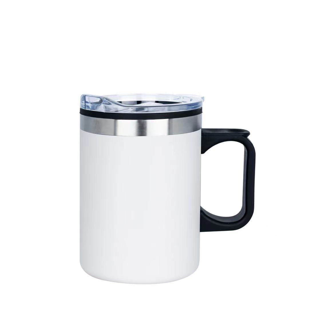 14oz Double Wall Mug with SS Outer & Plastic Liner with Handle 3