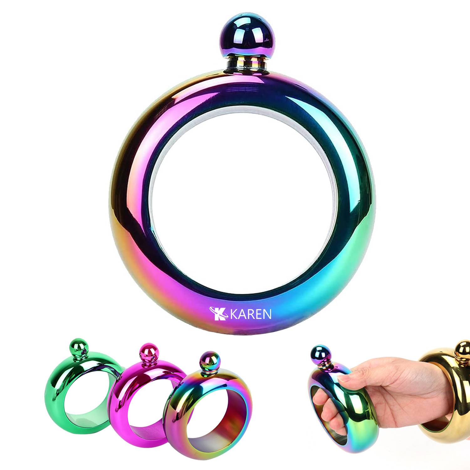 3.5Oz Bangle Shaped Drinking Flask 2