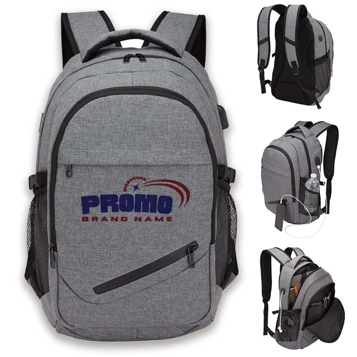 15.6 Inch Basketball Bags Laptop Backpack W/ USB Port 2