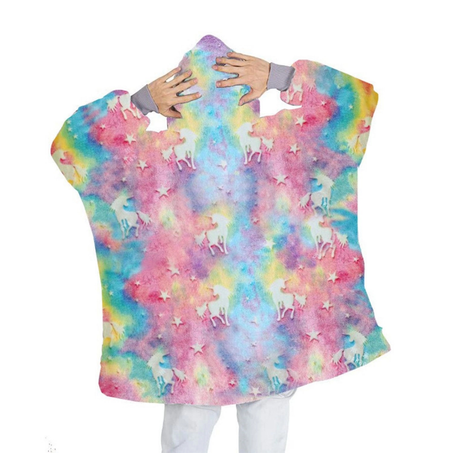Glow In The Dark Oversized Microfiber Wearable Blanket 3