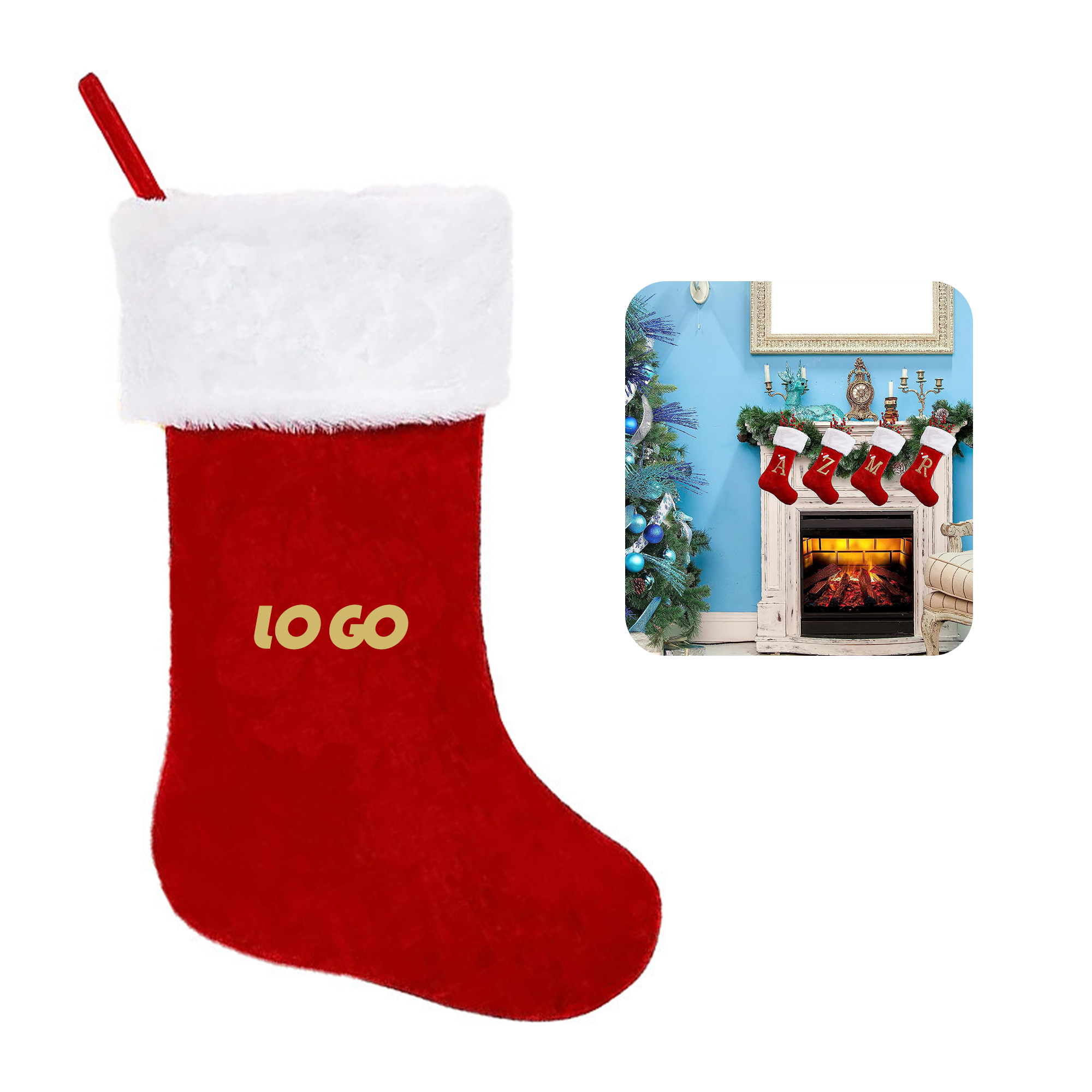 Personalized Festive Christmas Sock 2