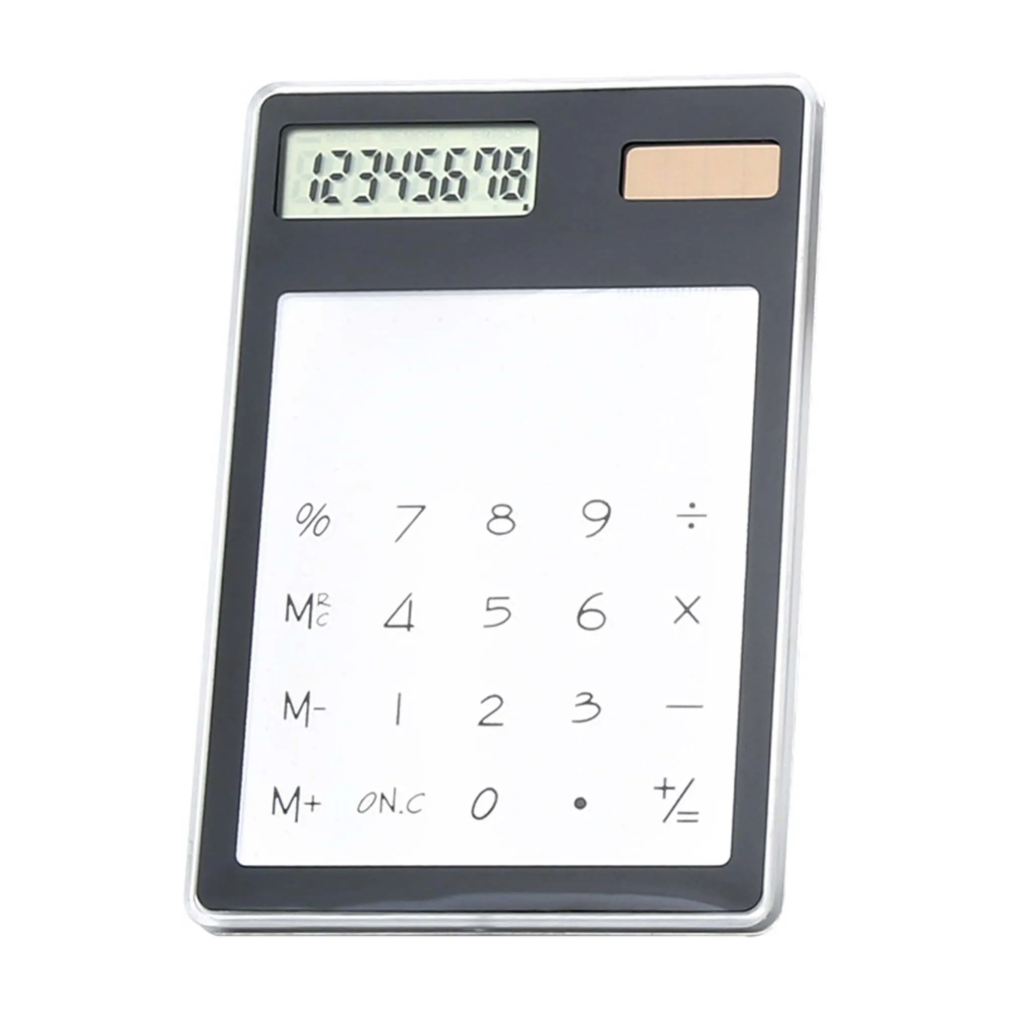 MOQ50 Clear Thin Solar Powered Calculator 8