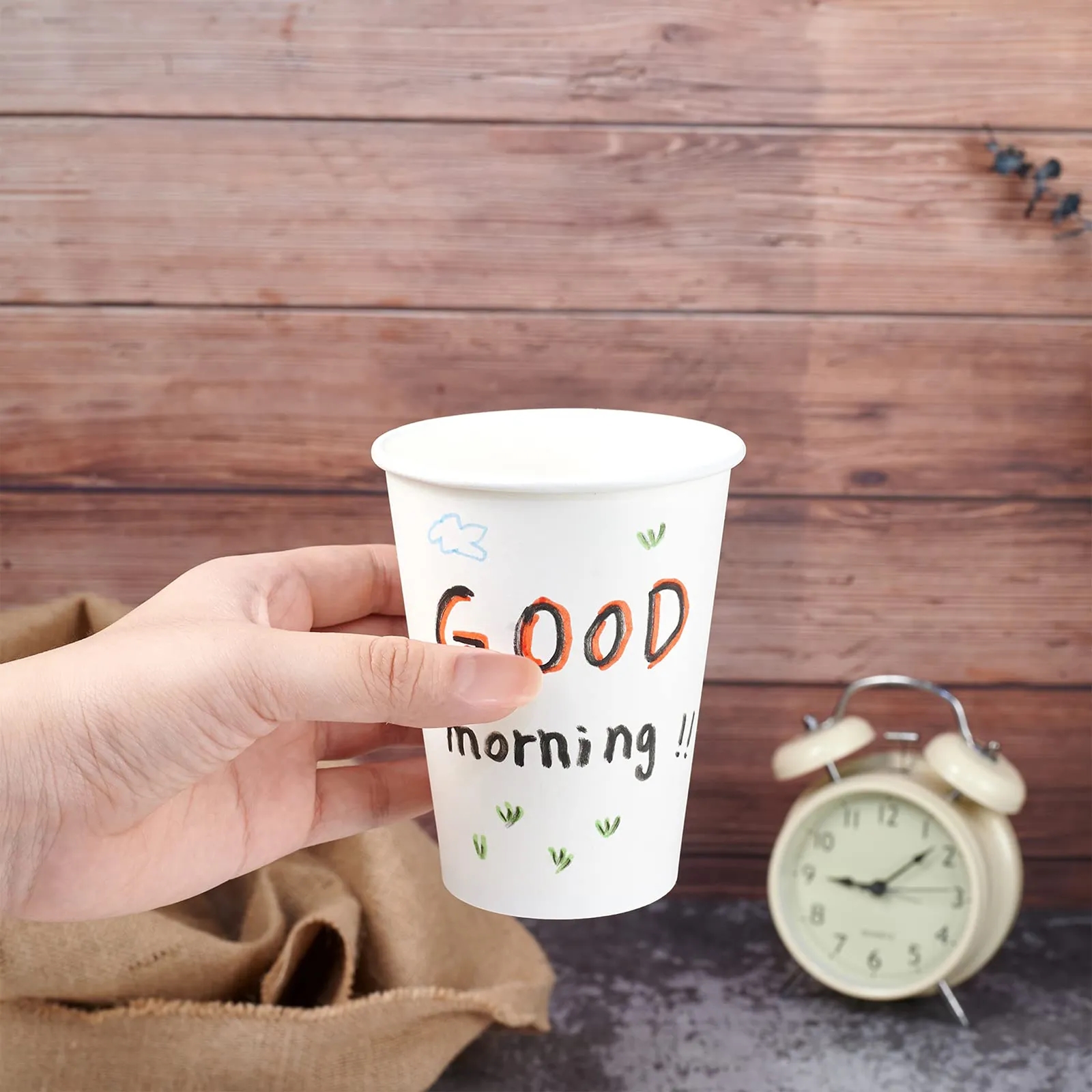 Disposable White Paper Cups for Events Catering Beverages 5