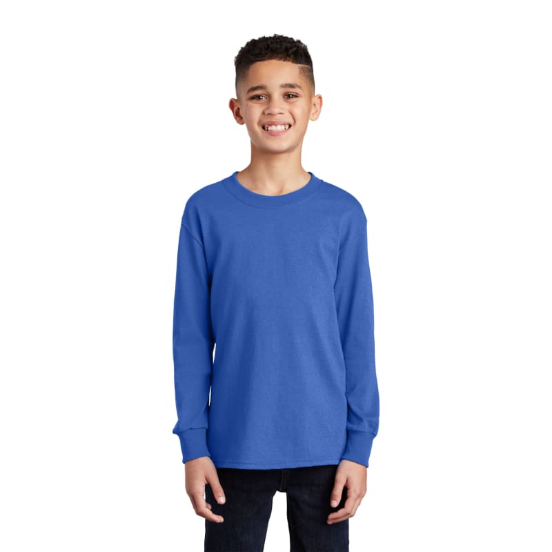 Port & Company Youth Long Sleeve Core Cotton Tee. 23