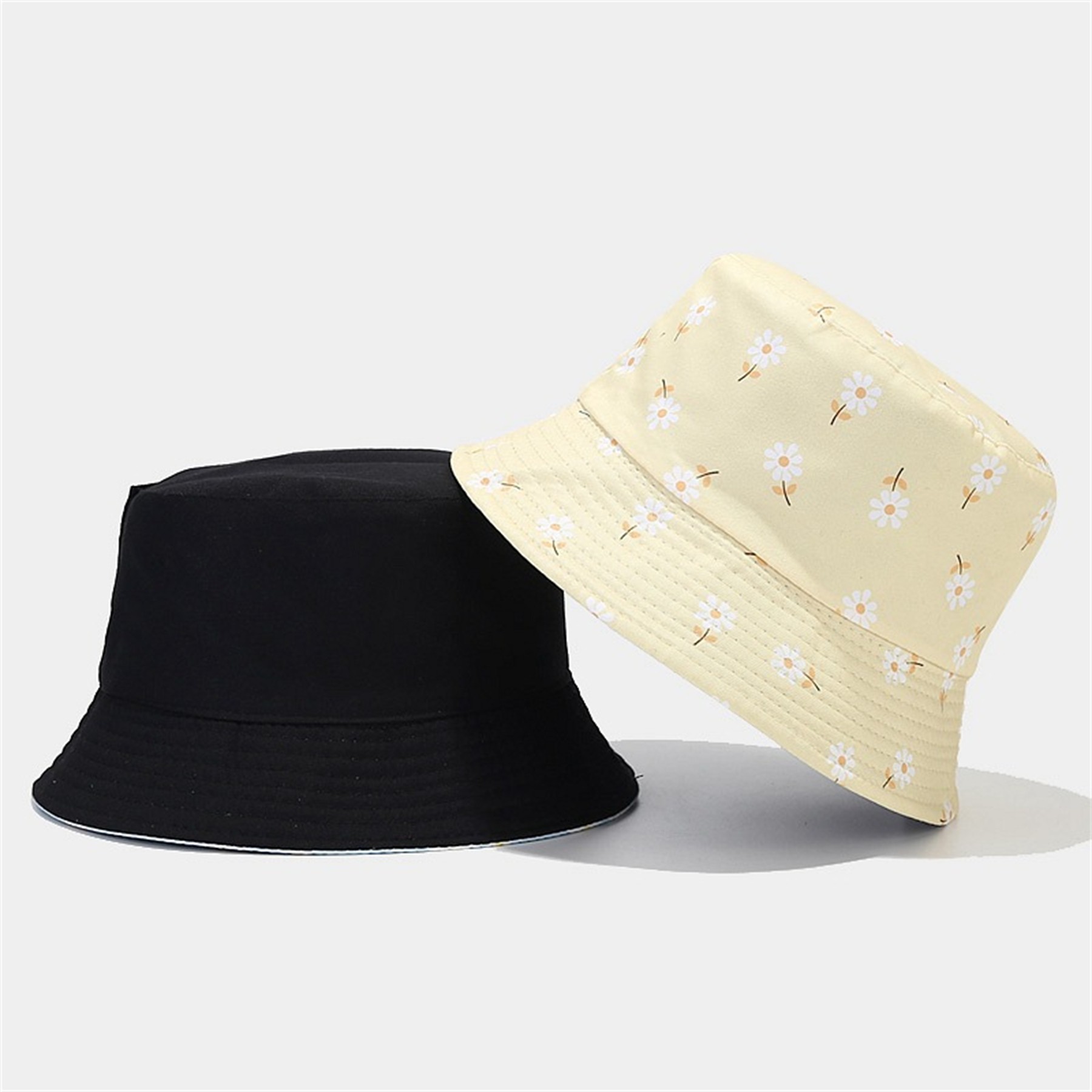Reversible Cotton Small Flower Pattern Bucket Hat 3
