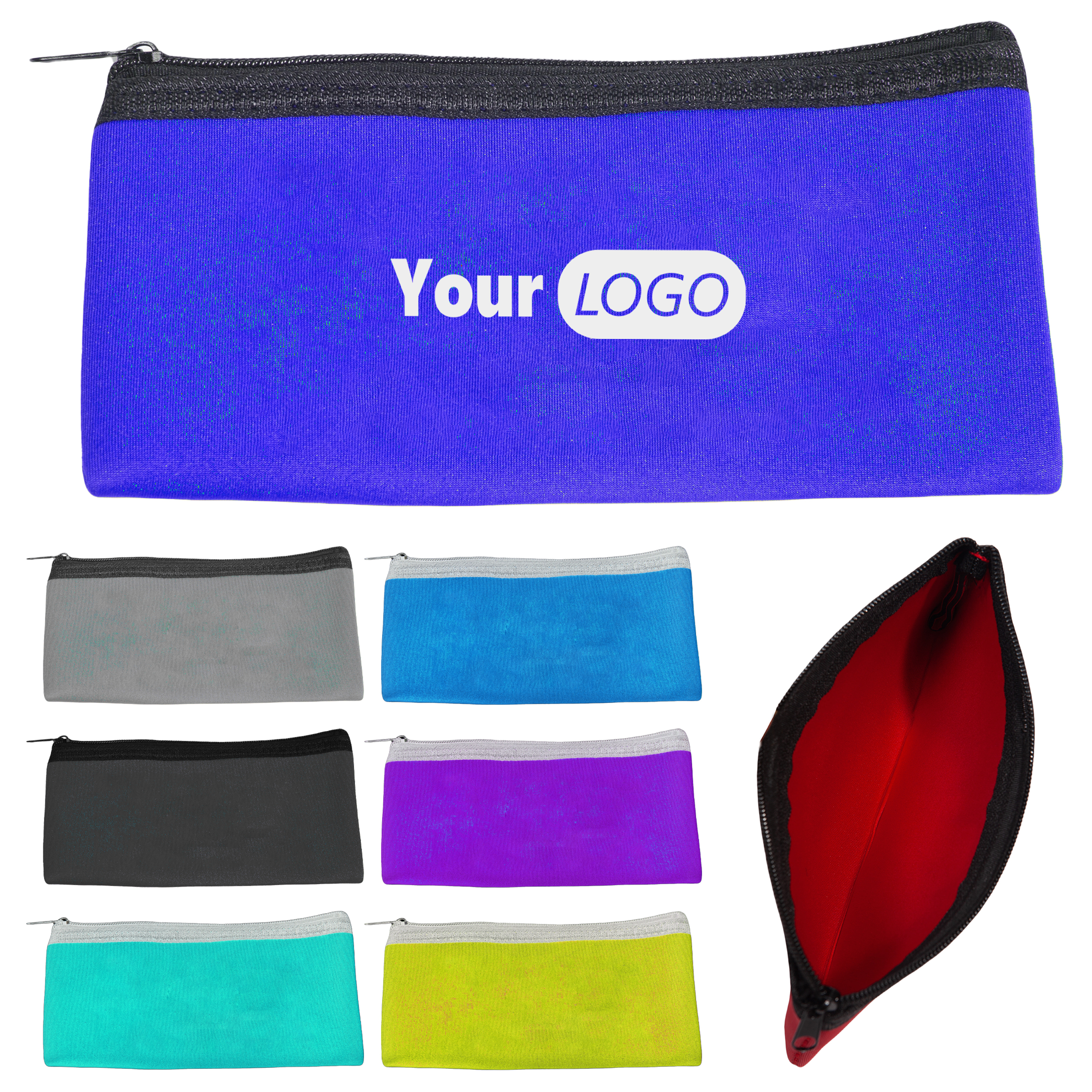 Neoprene Durable Colorful Adhesive Zipper Bags For Everyday Use 2