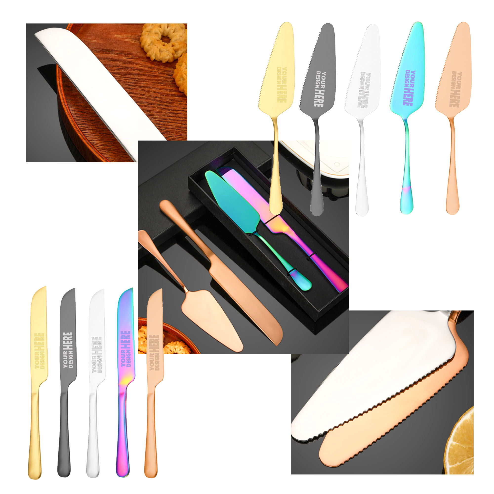 MOQ50 Pizza Cutter And Spatula Set 2