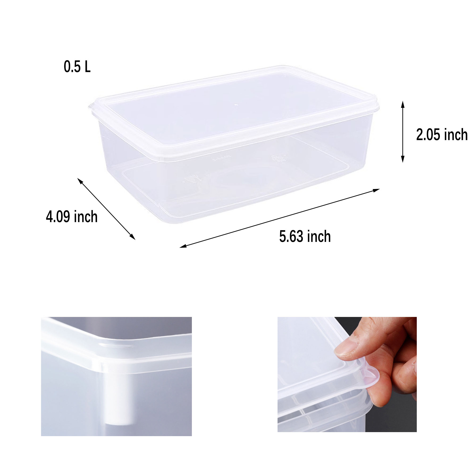 Plastic Storage Boxes Food Container Microwavable 2