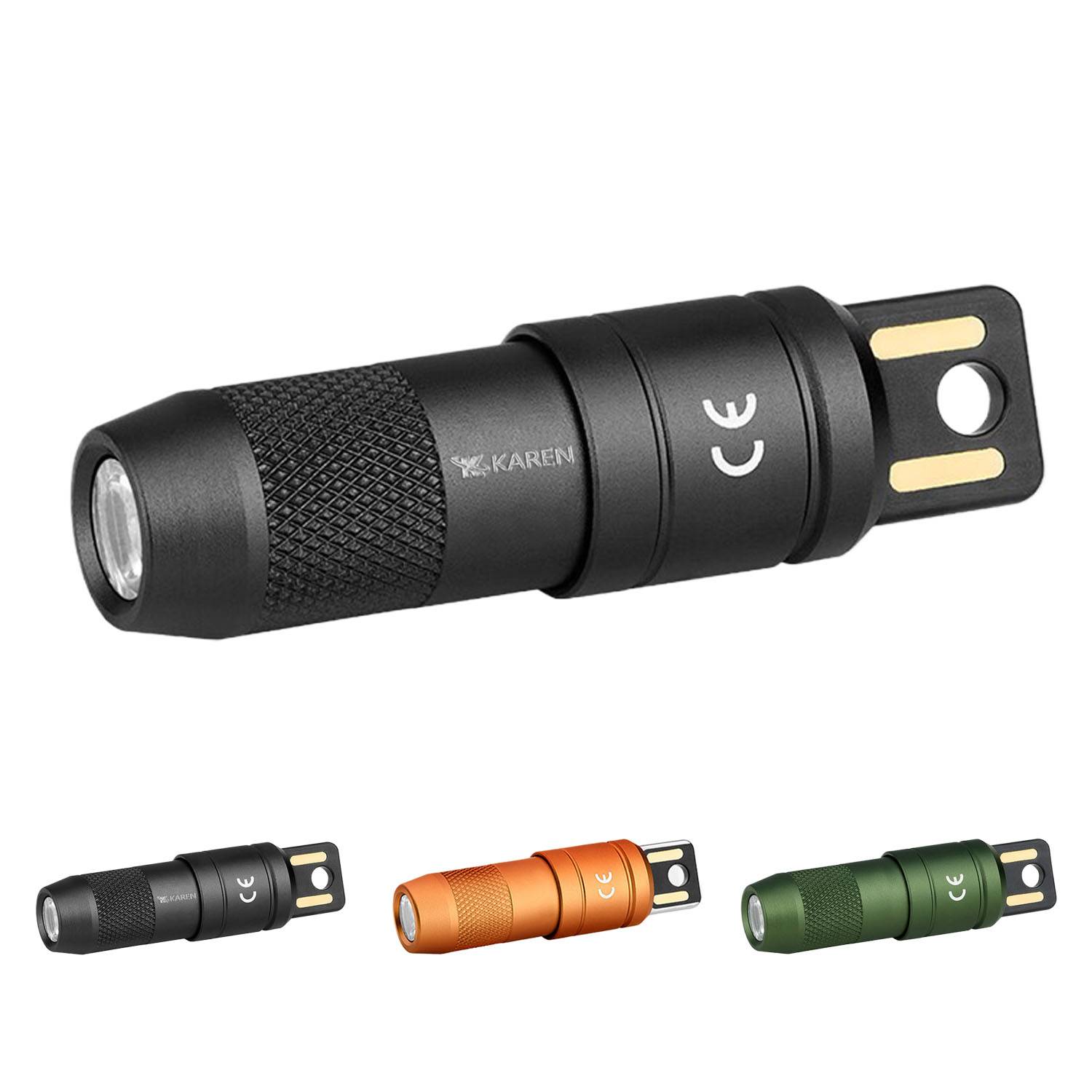 Portable Mini USB Magnetic Waterproof Keychain Flashlight 11