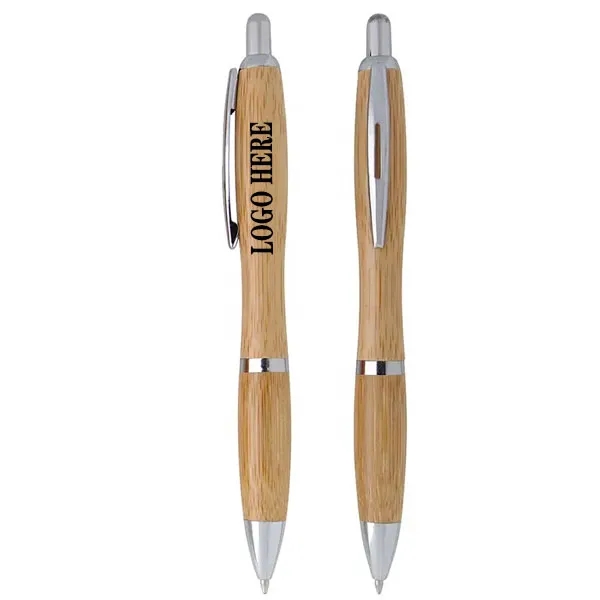 Curvy Bamboo Ballpoint Pen 3